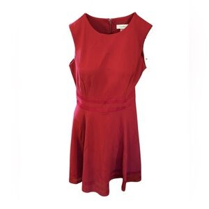 sexy Scarlet Red Calvin Klein Sleeveless Knit Dresss
